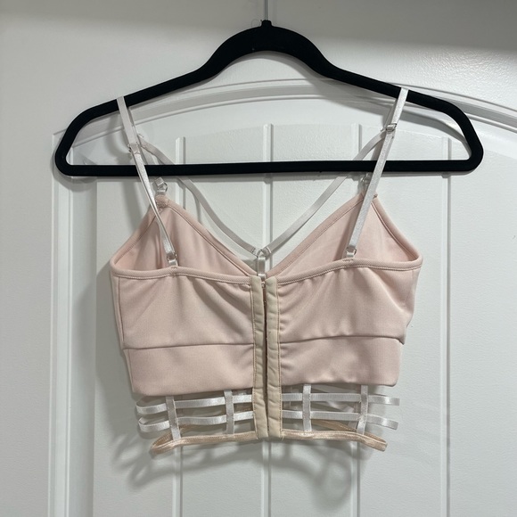 Premonition Light Pink Strappy Crop Top Tank Top - Picture 2 of 3